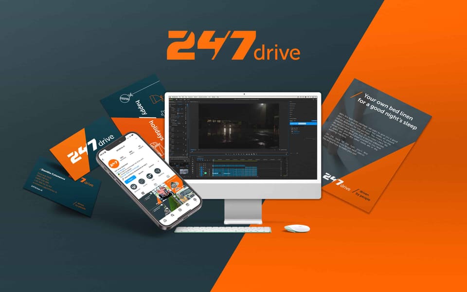 Lichtbak met de campagne van 24/7 Drive