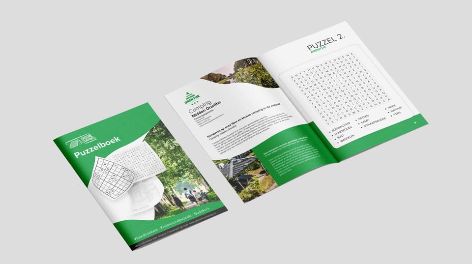 Puzzelboekje van Groene Campings