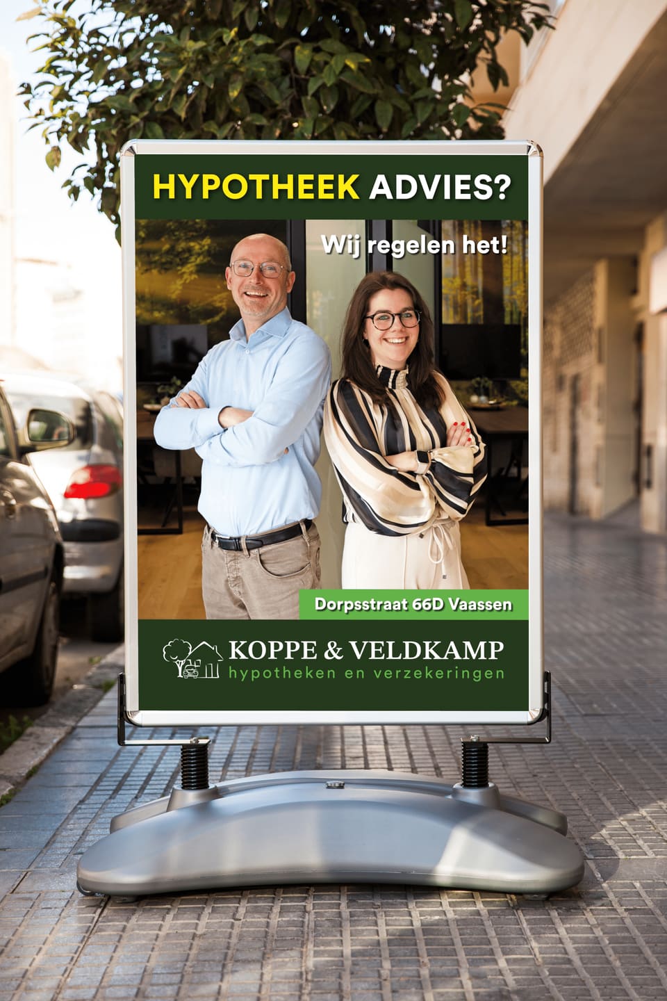 Billboard van Koppe & Veldkamp langs de weg