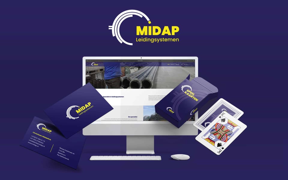 Lichtbak met de campagne van Midap