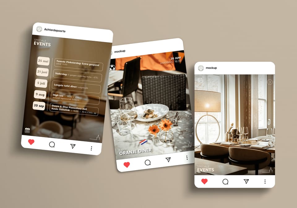 Instagram van Achter de Poorte op een telefoon