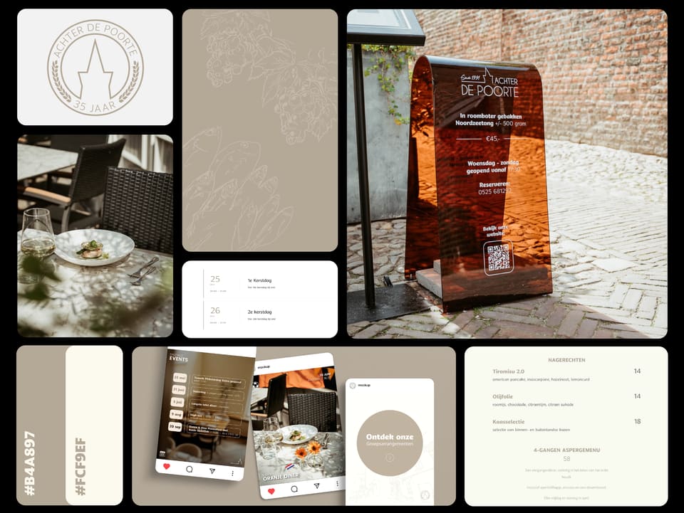 Branding van restaurant Achter de Poorte
