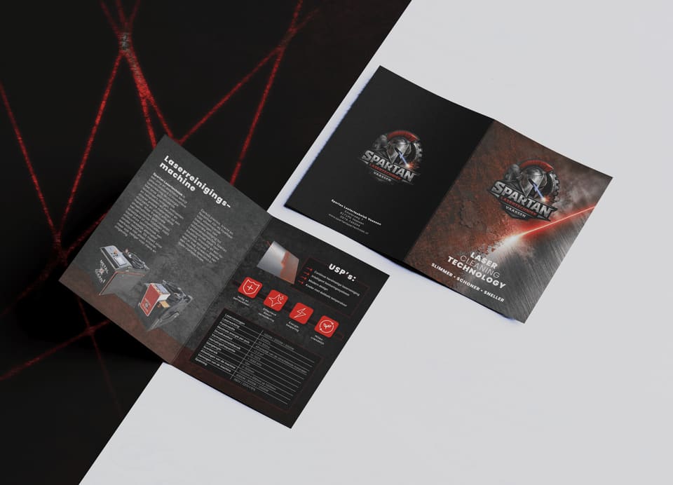 Flyer van Spartan Lasertechniek